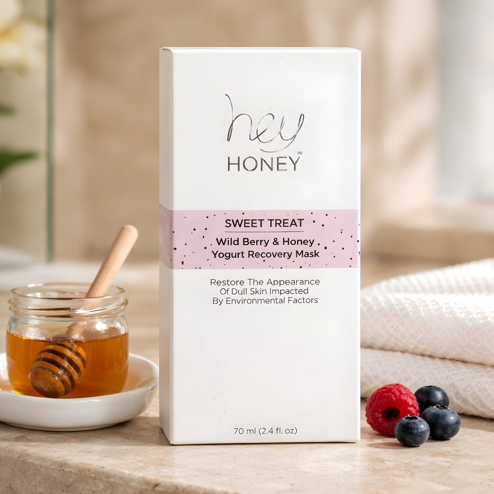 hey HONEY Sweet Treat Wild Berry & Honey Yogurt Recovery Mask — Pink
